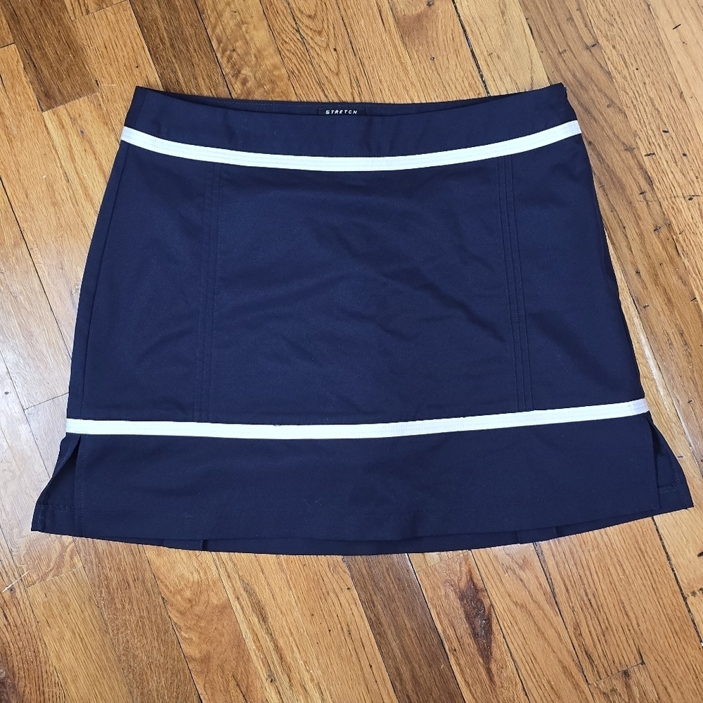 Adidas Navy and White Athletic Skort Size 10